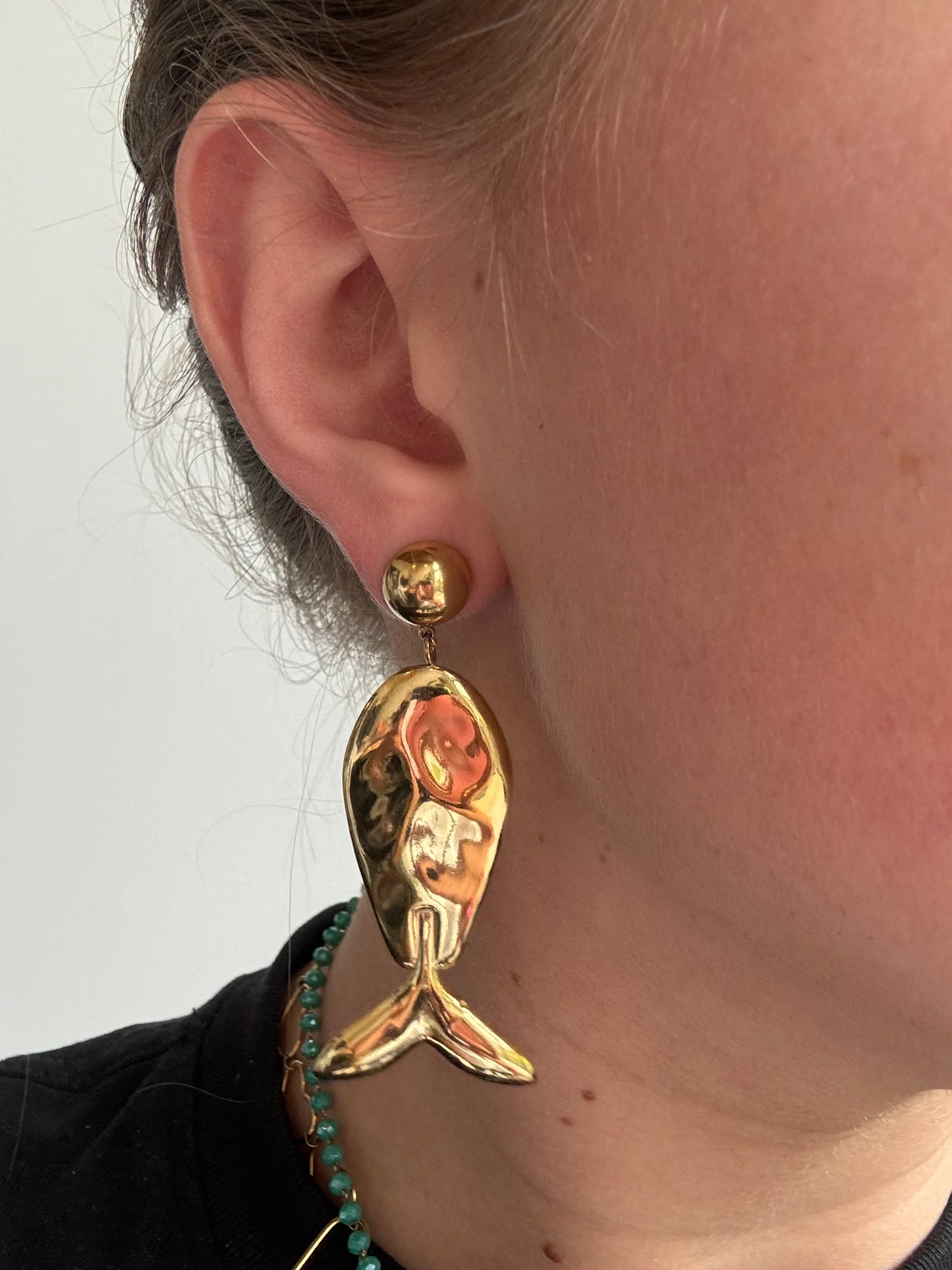 Statement Fish oorbellen