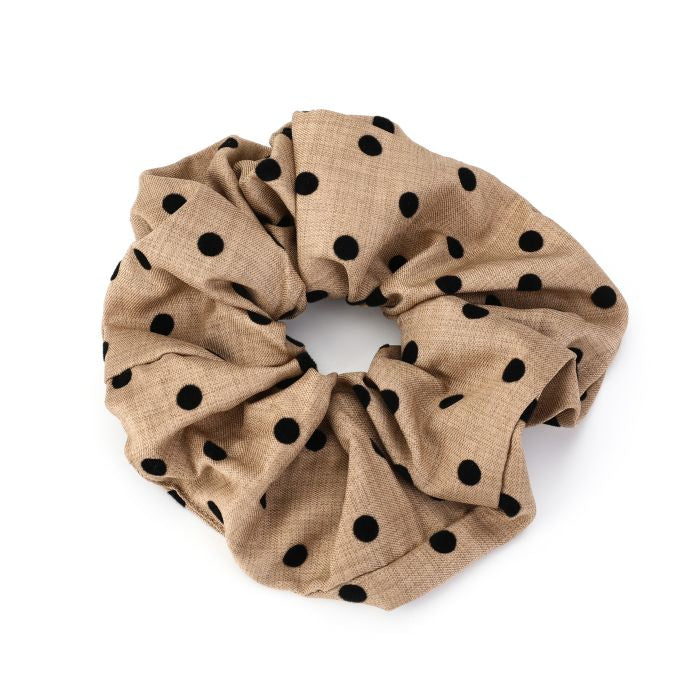 Polka Dot Scrunchie Khaki
