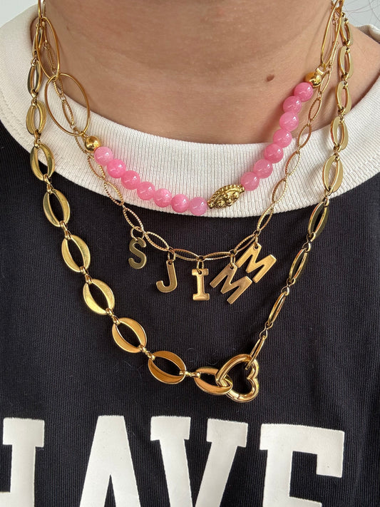 Bimba ketting roze