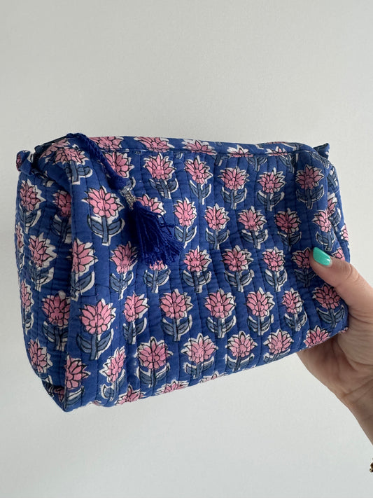 Coby Etui navy roze