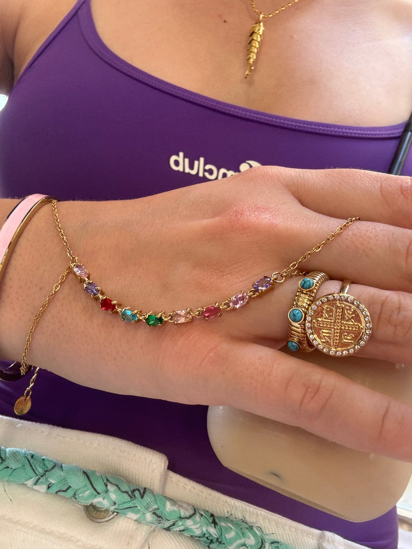 Rainbow Hand chain
