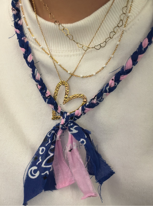 Daan ketting Mix blauw roze