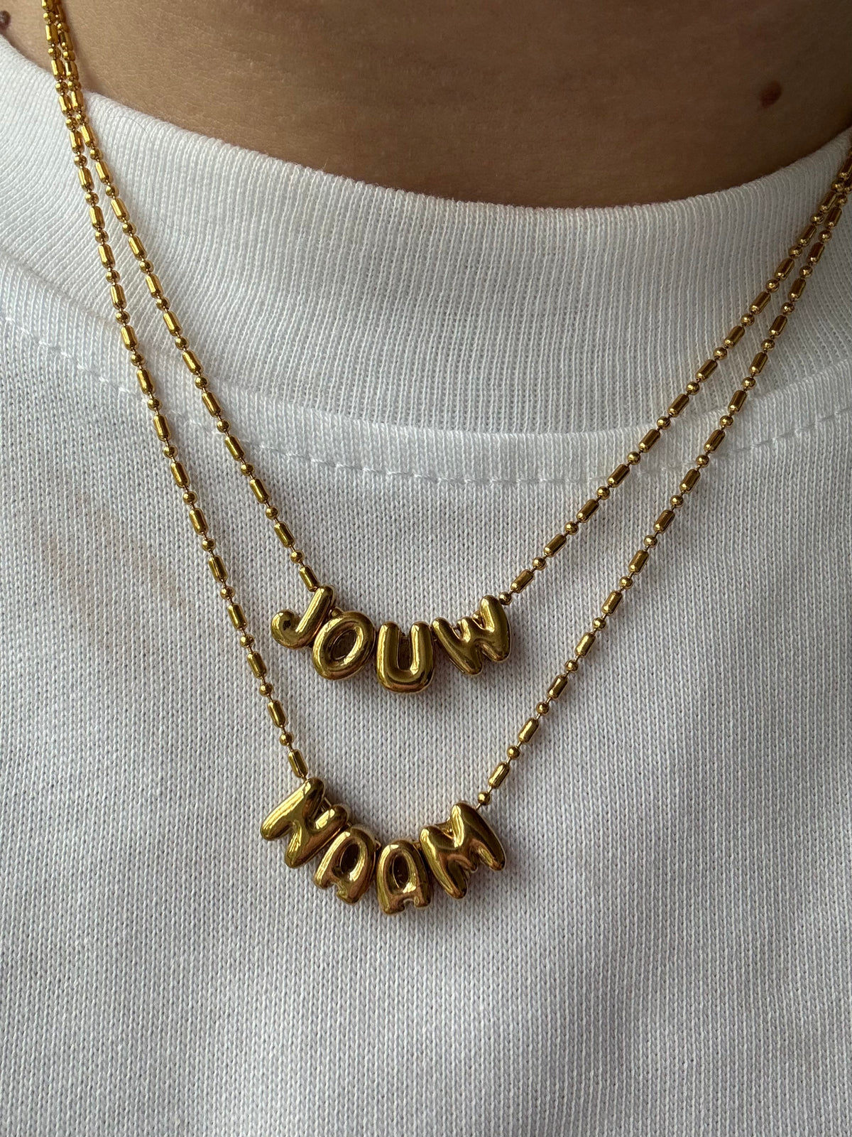 Bubble naam ketting