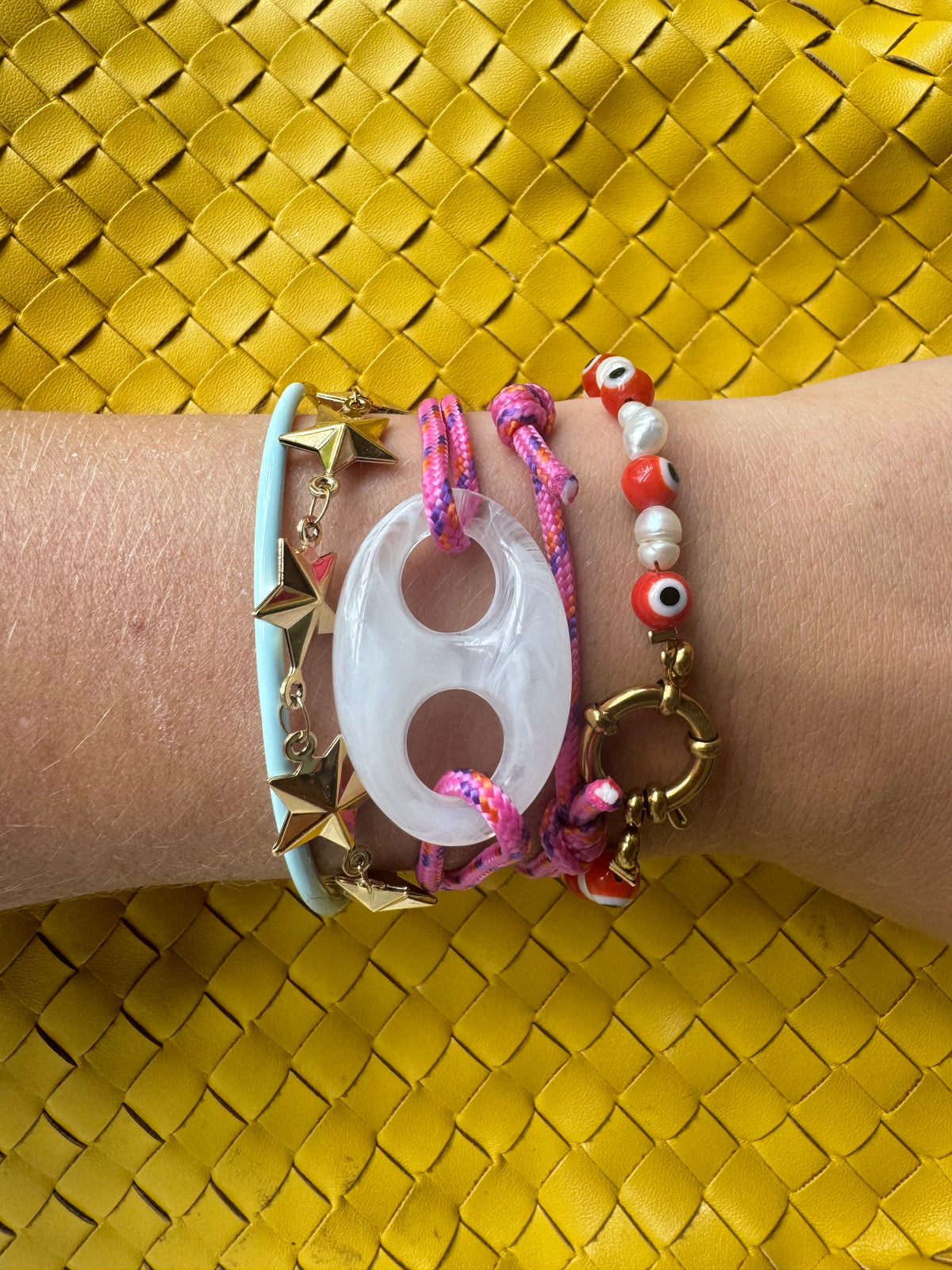 Kof Armband Roze Oranje