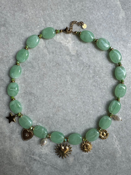 Pebbles Ketting Groen