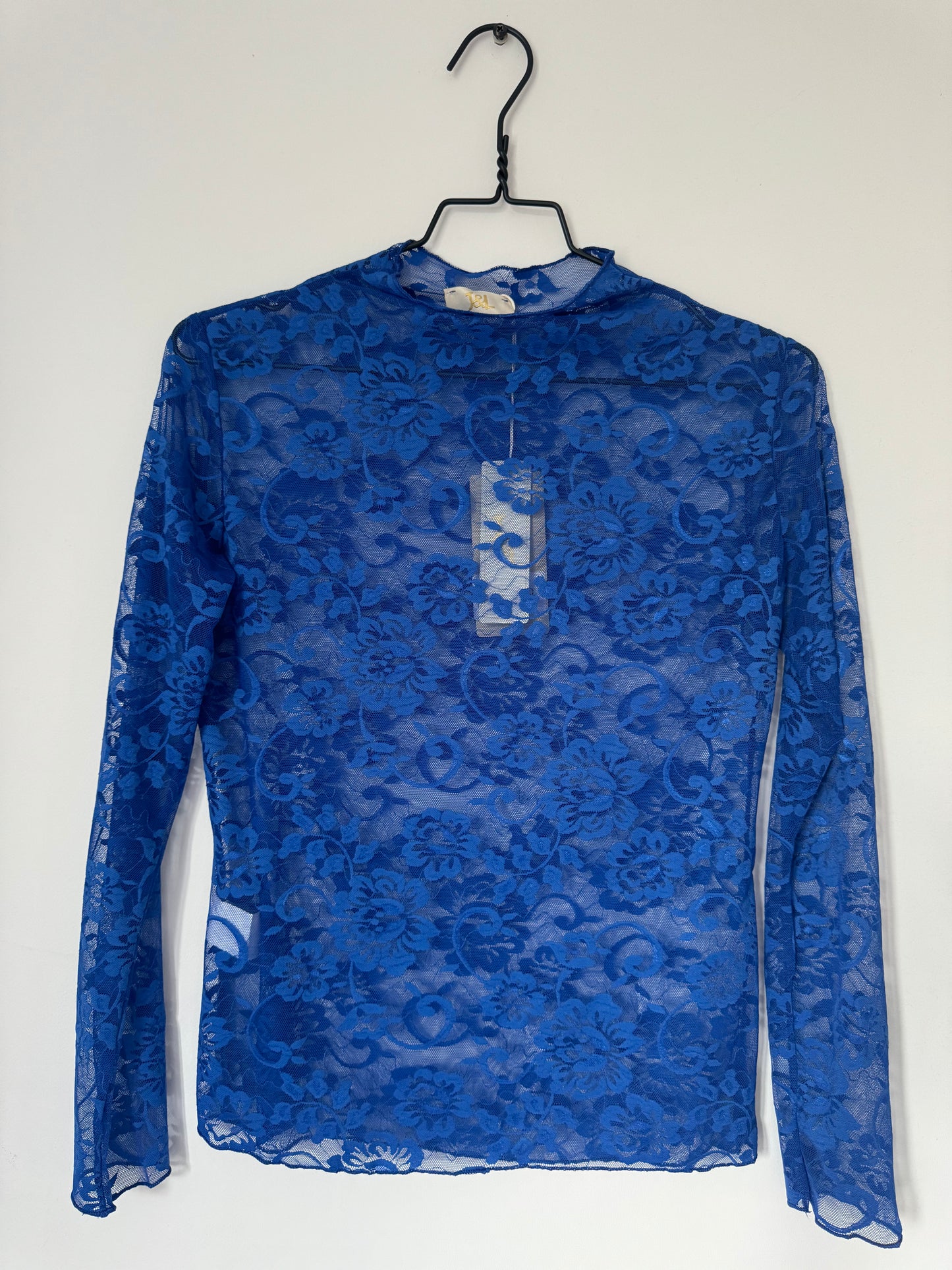 Lace top koningsblauw